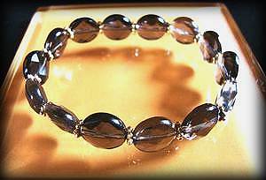 BRACELET QUARTZ FUME TAILLE(22gr/élastique)