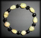 AGATE+TOURMALINE BRACELET(22gr/elastic)