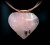 QUARTZ ROSE HEART DROP SHAPED(45gr/4.5cm)