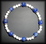 LAPIS LAZULI+MAGNESITE BRACELET(14gr/elastic)