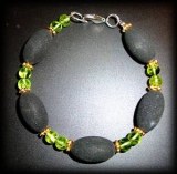 LAVA+PERIDOT BRACELET(25gr/claps)