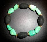 CHRYSOPRASE LAVA BRACELET ( 30gr/elastic)