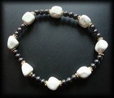 MAGNESITE+HEMATITE BRACELET ( 20gr/elastic)