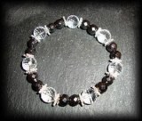 HEMATIT+FACETED QUARTZ BRACELET(35gr/elastique)