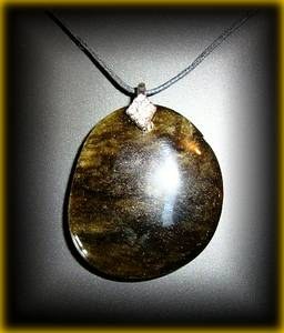 GOLD OBSIDIAN PENDANT ( 29gr/4.5cm)