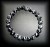 OBSIDIAN SNOWFLAKE BRACELET(20gr/elastic)