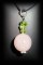 PINK QUARTZ+PERIDOT PENDANT(15gr/3cm)