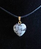 SNOW FLAKE HEART OBSIDIAN PENDANT (5gr/1.5cm)