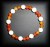 MAGNESITE+CARNELIAN BRACELET(13gr/elastic)