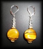 TIGER EYE+QUARTZ EARINGS(15gr/)