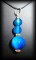 BLUE FACETED AGATE PENDANT2(11gr/3.2cm)