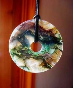 MOSS AGATE PENDANT 2( 29gr/5cm)