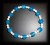 BLUE FACETED AGATE+NACRE BRACELET (12gr/ELASTIC)