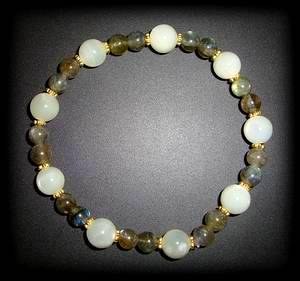 MOONSTONE+LABRADORITE BRACELET(20gr/elastic)