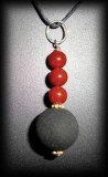 LAVA+CORNELIAN PENDANT(10gr/3cm)