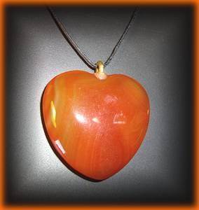 CARNELIAN HEART PENDANT (35gr/4cm)