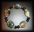 LABRADORITE+CELESTIAN OBSIDIAN BRACELET(40gr/elastic)