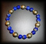 LAPIS LAZULI+PYRIT BRACELET 2(35gr/elastic)