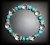 TURQUOISE+FACETED QUARTZ BRACELET ( 30gr/elastic)