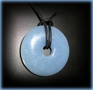 ANGELITE DONUT PENDANT ( 20gr/4cm)