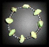 CHRYSOPRASE+QUARTZ BRACELET(15gr/elastic)