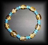 CELESTIAN+CITRINE BRACELET(25gr/elastic)