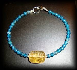 APATITE +CITRINE BRACELET( 10gr/claps)