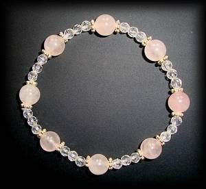 PINK QUARTZ+QUARTZ BRACELET ( 16gr/elastic)