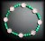 PINK QUARTZ+MALACHITE BRACELET(10gr/elastic)