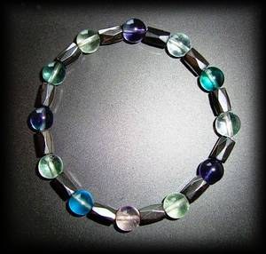 MAGNETIQUE FLUORITE BRACELET(25gr/elastic)