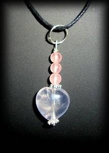 ROSE QUARTZ HEART PENDANT 2(8gr/3cm)