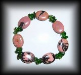 RHODONITE+DIOPSIDE BRACELET(25gr/elastic)