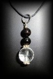 TOURMALINE+FACETED QUARTZ PENDANT(10gr/3cm)