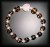 PINK HEART +SMOKED QUARTZ  BRACELET ( 24gr)