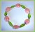 RHODOCROSITE+FACETED PERIDOT BRACELET(22gr/elastic)