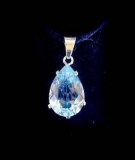 AQUAMARINE FACETED PENDANT4(8gr/1.5cm)