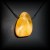 YELLOW CALCIT PEBBLE PENDANT(15 gr/3 cm)