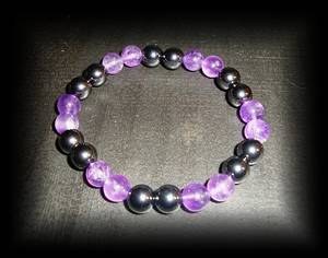 AMETHYSTE MAGNETIQUE BRACELET(35gr/elastic)