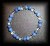 QUARTZ +DUMORTIERITE BRACELET(15 gr/elastic)