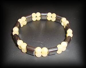 YELLOW JADE MAGNETIC BRACELET(35g/adjustable)