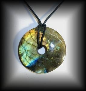 LABRADORITE DONUT PENDANT2(30gr/5.cm)