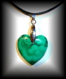 HEART MALACHITE PENDANT(15 gr/2.5 cm)