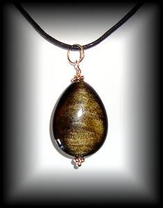 TEAR GOLD OBSIDIAN PENDANT(10gr/3cm)