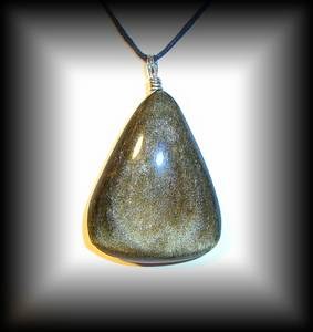 GOLD OBSIDIAN PENDANT 4(20gr/3.8cm)