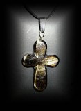 OBSIDIAN GOLD PENDANT 3(13 gr/4 cm)