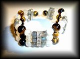 TIGER EYE+MOONSTONE+LABRADORIT BRACELET(40 gr/elastic)