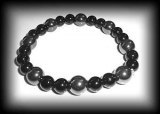 ONYX+HEMATITE BRACELET( 30gr/elastic)