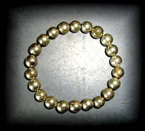 Onyx And Pyrite Bracelet 1 28 Gr Elastic