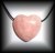 HEART PINK QUARTZ ( 32 gr/3.5 cm)