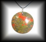 ROUND UNAKITE PENDANT(29 gr/4.5 cm)